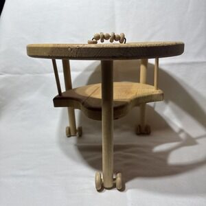 Antique‎ Vintage Primitive Wooden Baby Walker Doll Display Toy Doll Accessory